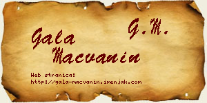 Gala Mačvanin vizit kartica